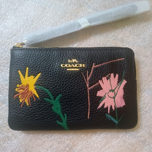 SOLD - Coach X Jean Michel Basquiat Corner Zip Wristlet -NWOT - Price Firm - Picture 3 of 11